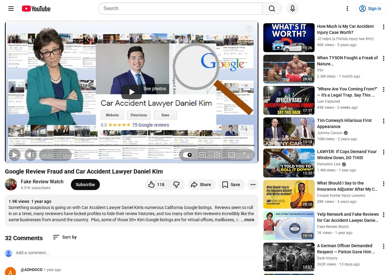 Screenshot: Kay Dean, FakeReviewWatch (former U.S. Dept. of Education OIG Special Agent)