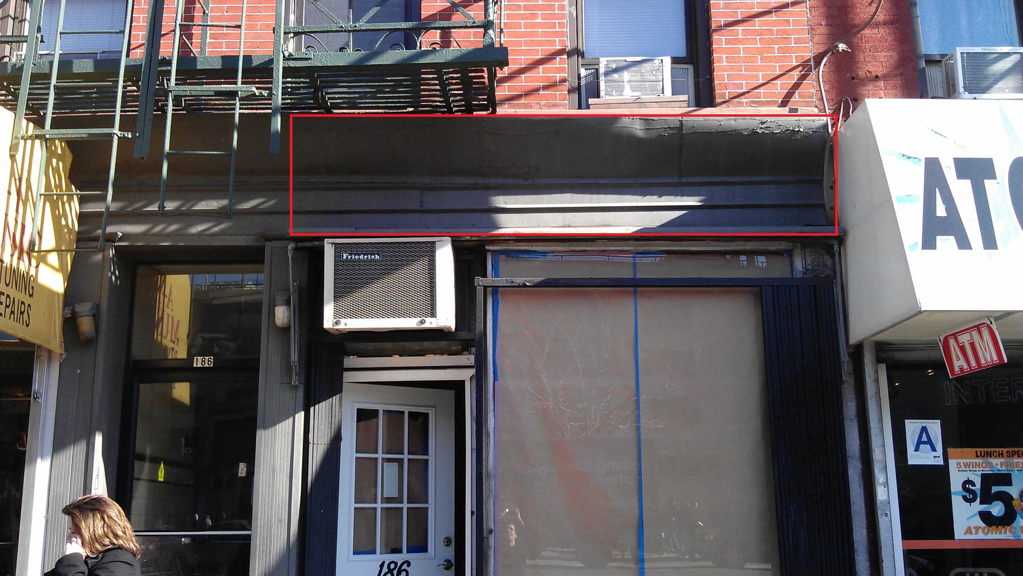 First storefront sign